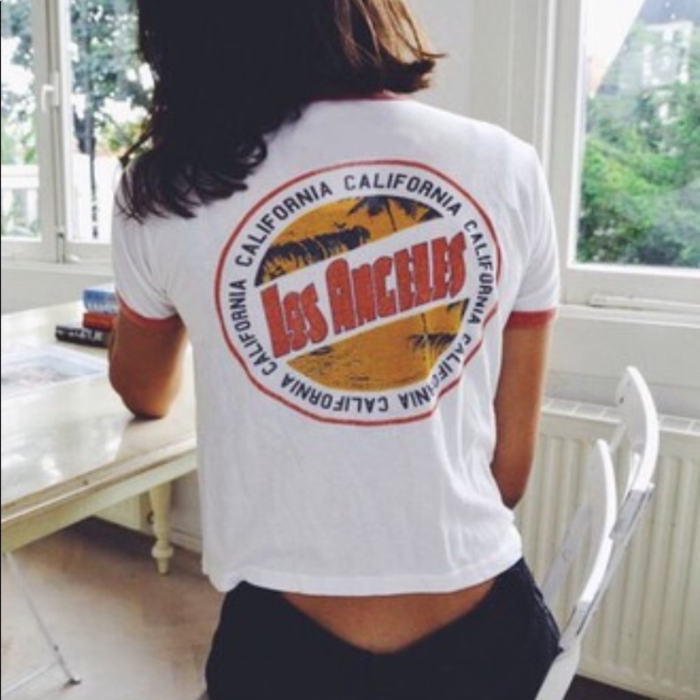 Brandy Melville Cropped Los Angeles Tee